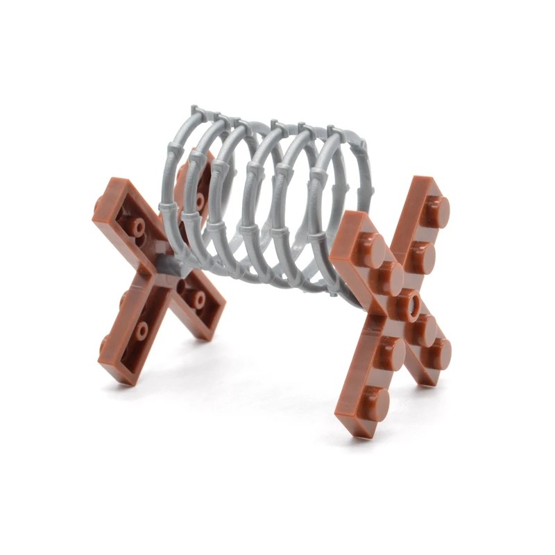 

5pcs/lot Military Fence Barbed Wire Protective Equipment Blocks Plastic MOC Building Bricks Gifts Toys for Children