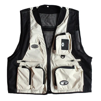 

New Men Women Fishing Vest Mesh Photography Vest Multi-pocket Breathable Quick Dry Light Leisure Fishing Vest for Sport Cycling