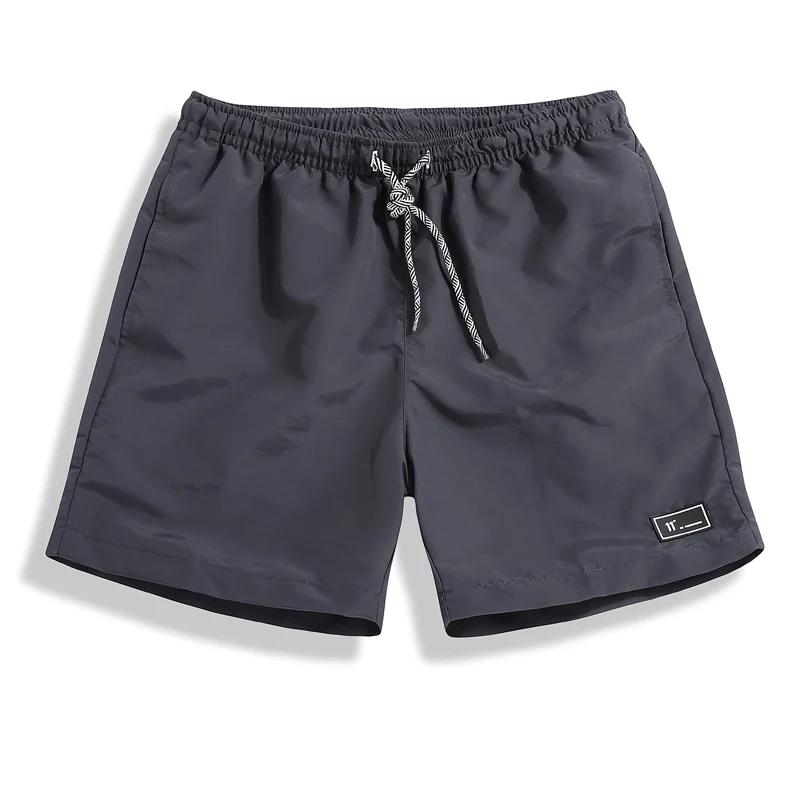 Летние пляжные шорты мужские водонепроницаемые короткие мужские брюки быстросохнущие Повседневные Удобные мужские шорты с эластичной резинкой на талии Новинка - Цвет: EM106  Darkgrey