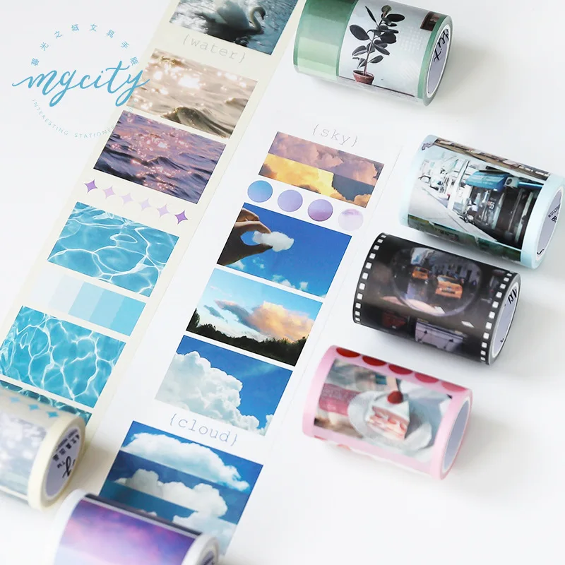 

Magic City Masking Tape Ins Style Washi Tape Decorative Adhesive Tape Decora Diy Scrapbooking Sticker Label Japanese