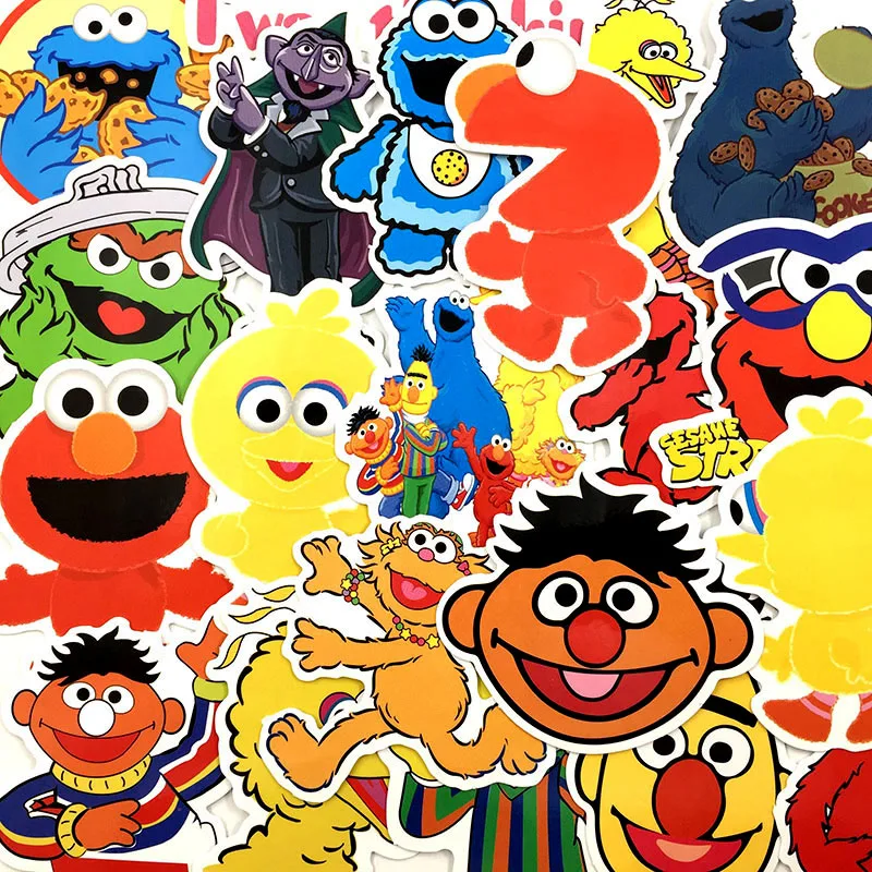 51 Pcs American Animation Sesame Street Cartoon Sticker For Bike Motorcycle Phone Laptop Luggage Funny Sticker Bomb Decals