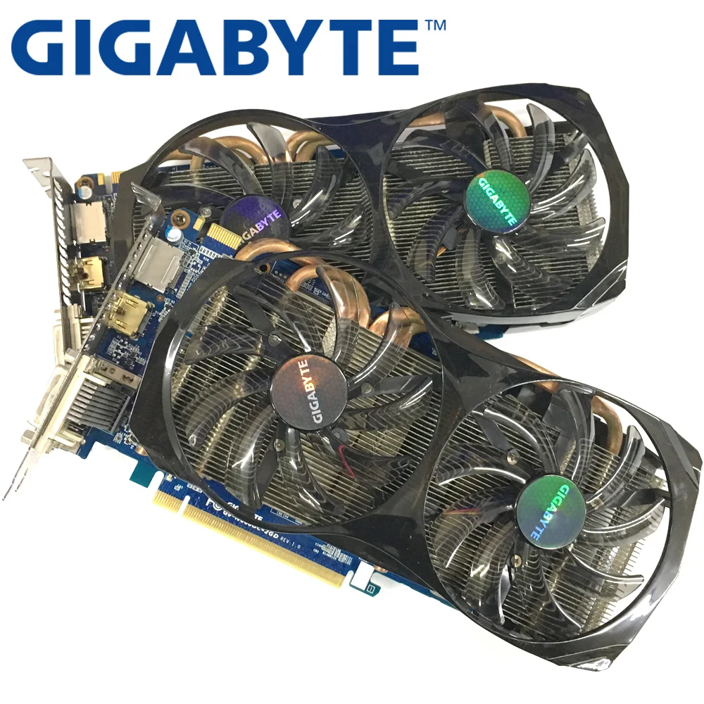 Видеокарта GIGABYTE 4 шт. GTX660 2 Гб 192Bit GDDR5 видеокарты для nVIDIA Geforce GTX 660 б/у карты VGA выше GTX 750 TI