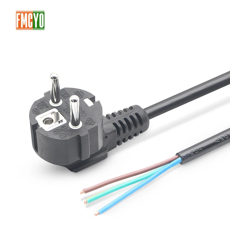 

EU 1.8m European Standard Power Cord Bare Tail End 0.75mm2/1mm2/1.5mm2 Thick Cable For Computer/Printer/Rice Cooker