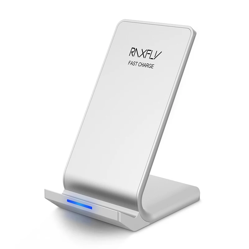 RAXFLY 10 Вт Быстрая зарядка для samsung S10 S9 S8 iPhone X XS Max XR QI беспроводной зарядное устройство для Xiaomi USB зарядные устройства для телефонов подставка держатель - Тип штекера: type 2 white charger
