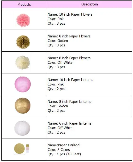 16 個セット ゴールド ピンク 白 提灯ティッシュペーパーポンポンpoms結婚式の装飾パーティー用品大ボール紙の花 Paper Lantern Wedding Decorationparty Supplies Aliexpress