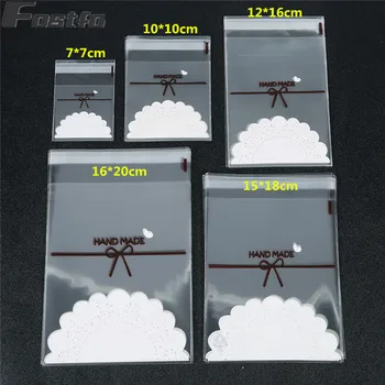 

100pcs/bag OPP Poly Storage Bags Clear Self Adhesive Seal Plastic Packaging Bag Reclosable Transparent Jewelry Craft Accessories