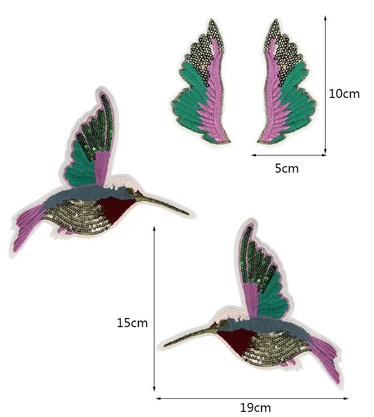 Красочные Птицы патч для одежды пришить на вышитые Аппликация рубашка куртка наклейка для сумок одежда значки патч