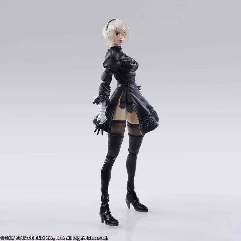 14cm Anime NieR:Automata 2b Movable YoRHa No 2 Type B Black Dress Decoration NB