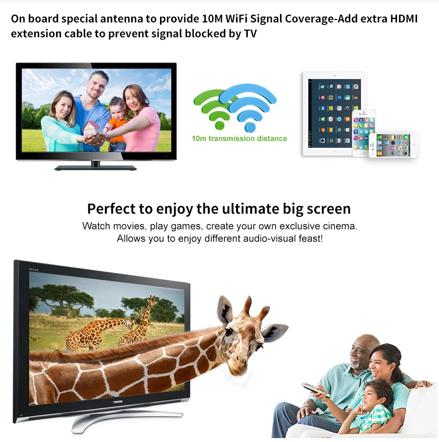 Для AnyCast M4 Plus беспроводной WiFi донгл приемник 1080P Дисплей HDMI медиа видео стример без переключателя ТВ-палка DLNA Airplay