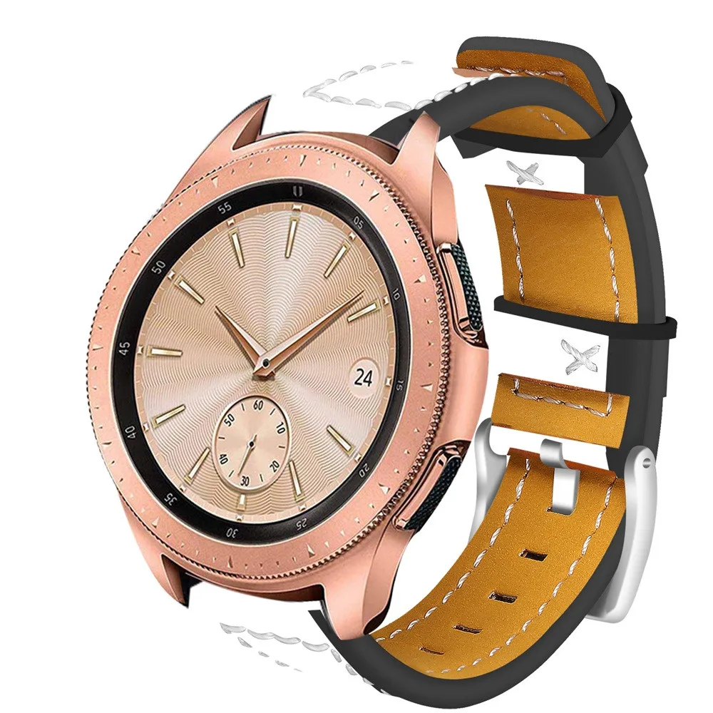 2018 сменный ремешок для часов кожаный Samsung Galaxy часы 42 мм/46 мм Montre Reloj Relogio
