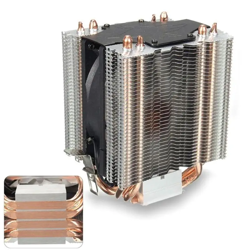 Heatpipe радиатор синий светодиод гидравлический подшипник процессор кулер вентилятор Радиатор для Intel LGA1150 1151 1155 775 1156 AMD Вентилятор охлаждения