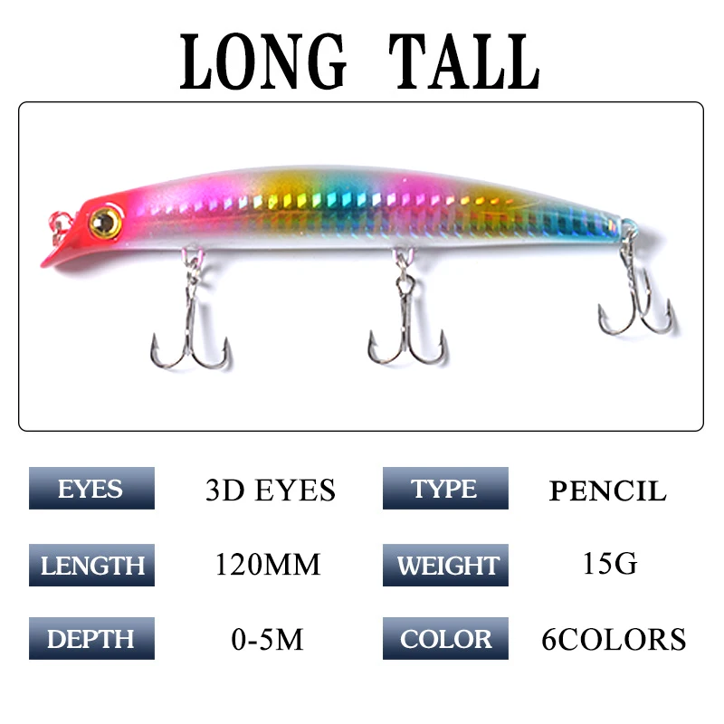 Topmouth culter Рыболовная Приманка 12 см 15 г Твердый воблер Crankbait 3D глаза приманка