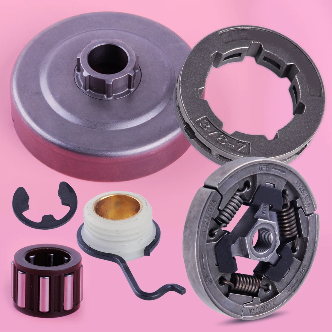 

LETAOSK Chain Sprocket Clutch Drum Cage Bearing Worm Gear E-Clip Set Fit For Stihl 044 046 MS440 MS460