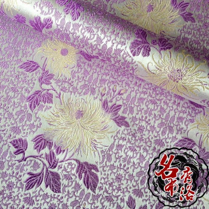 中国チャイナドレス人形服着物cosシニア紫ブロケード生地底菊 Brocade Fabric Purple Brocade Fabricpurple Brocade Aliexpress