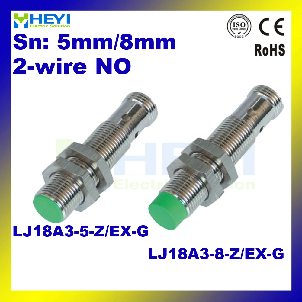 

6-36VDC 2-wire NO NPN metal inductive proximity switch inductance sensor LJ18A3-5-Z/EX-G LJ18A3-8-Z/EX-G