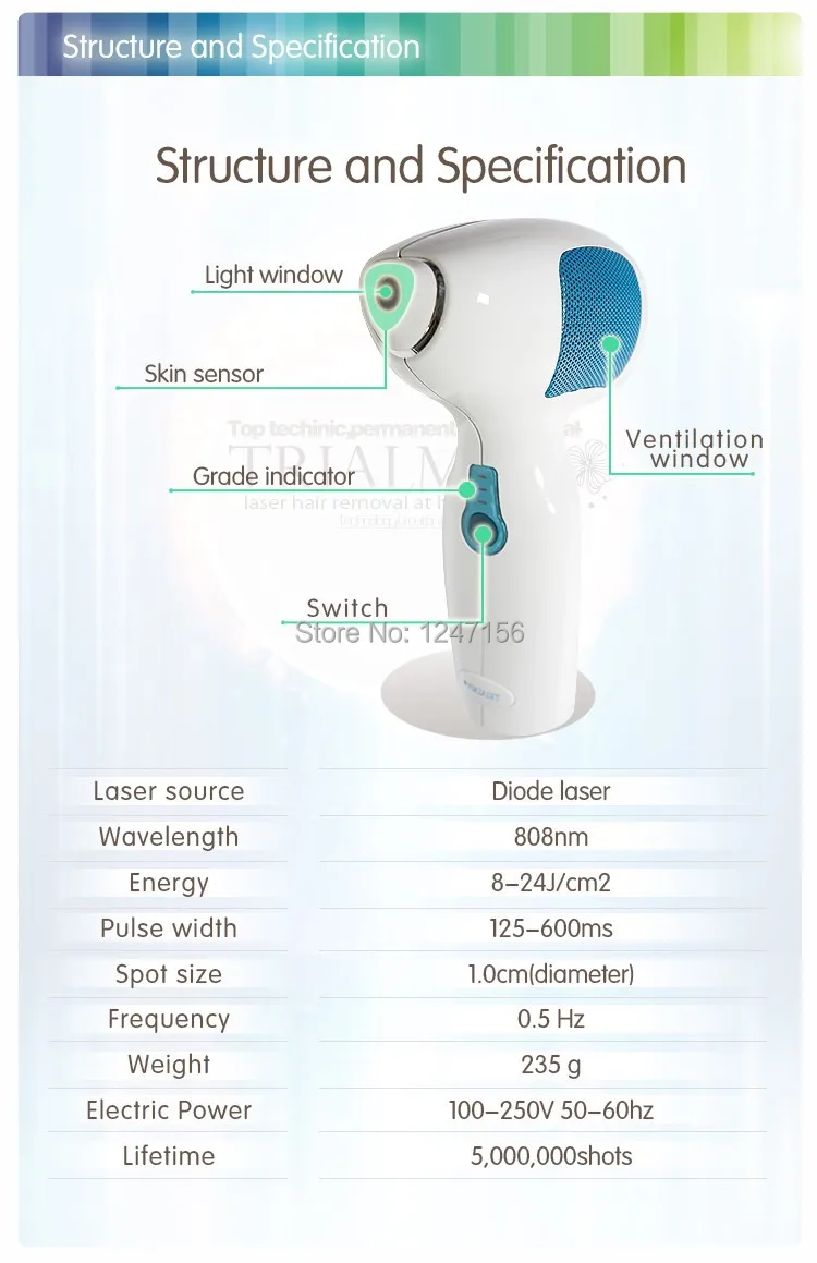 

2014 new laser epilator for home use