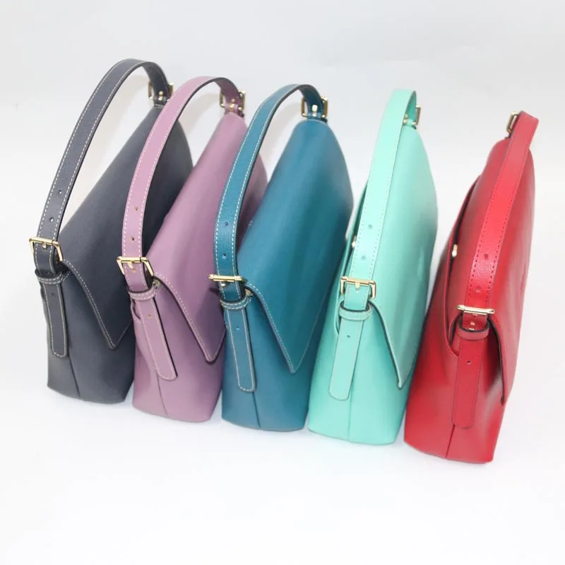 

Leather bag Women's bags Kraft leather leisure Women's bag