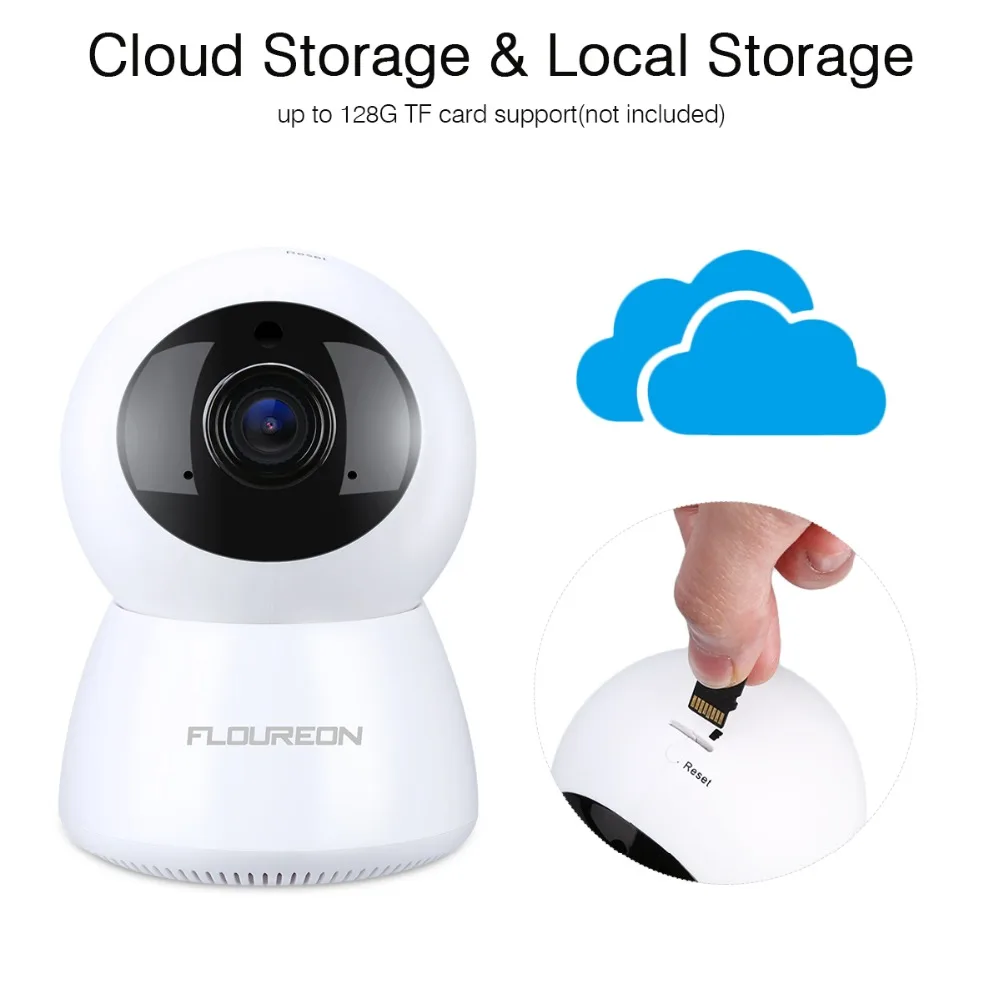Floureon 1080 P Беспроводной безопасности IP панорамная Камера 2-полосная аудио домашняя камера видеонаблюдения IP Камера для старшего питомца няня монитор