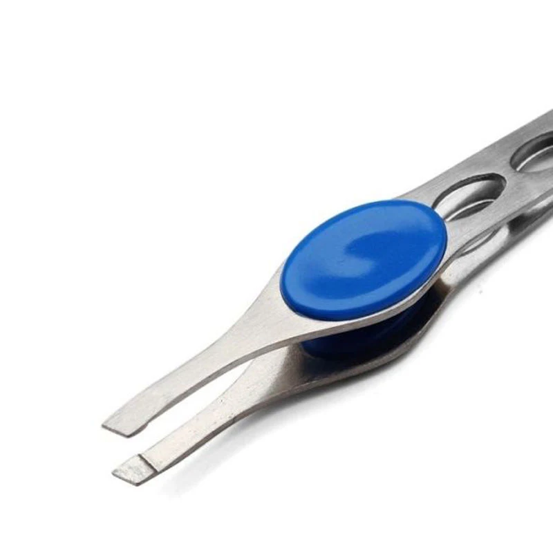 1pc Beauty Women Eyebrow Tweezer Stainless Steel Slanted Tip Eyebrow Tweezer Hair Removal Clip Random Color Mayitr