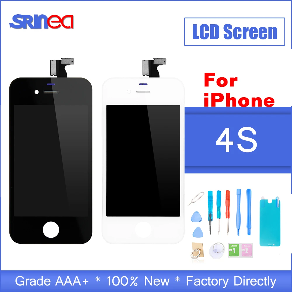 

AAA+++ Quality Display LCD For iPhone 4s 4 S LCD Screen Digitizer Display Assembly Screen LCD Replacement Screen Black White