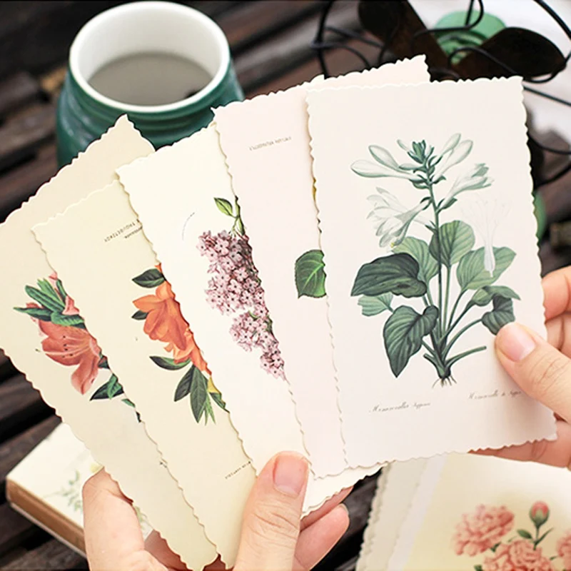 30 sheetspack card flower pattern postcard postal card