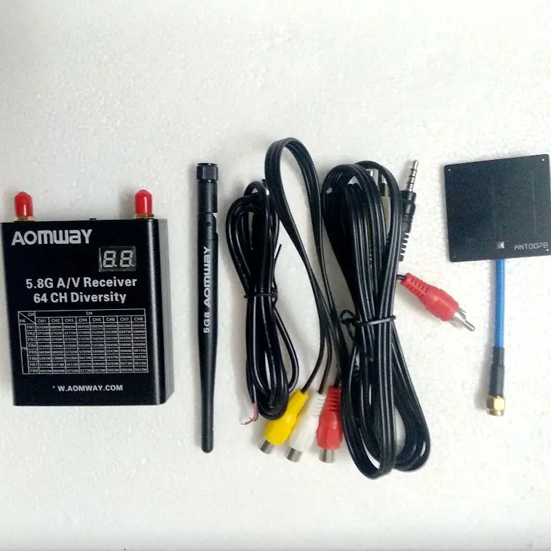 

Amoway 5.8G Two antenna Video Receiver RX 64 Channels with Digital LED Display DVR DC 7-26v for FPV wireless image transmission