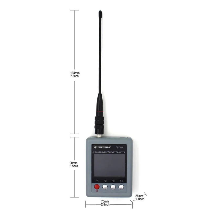 Портативный счетчик частоты SURECOM SF-103 2 МГц-2,8 ГГц SF103 портативный тестер для рации CTCSS CDCSS метр