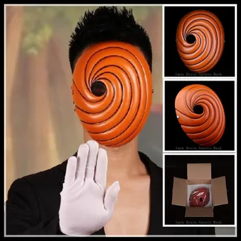 

Free shipping New HOT 1PCS Japan Cartoons Tobi Obito Naruto Teddy boy Soil Akatsuki Ninja Madara Uchiha Mask Cosplay resin mask