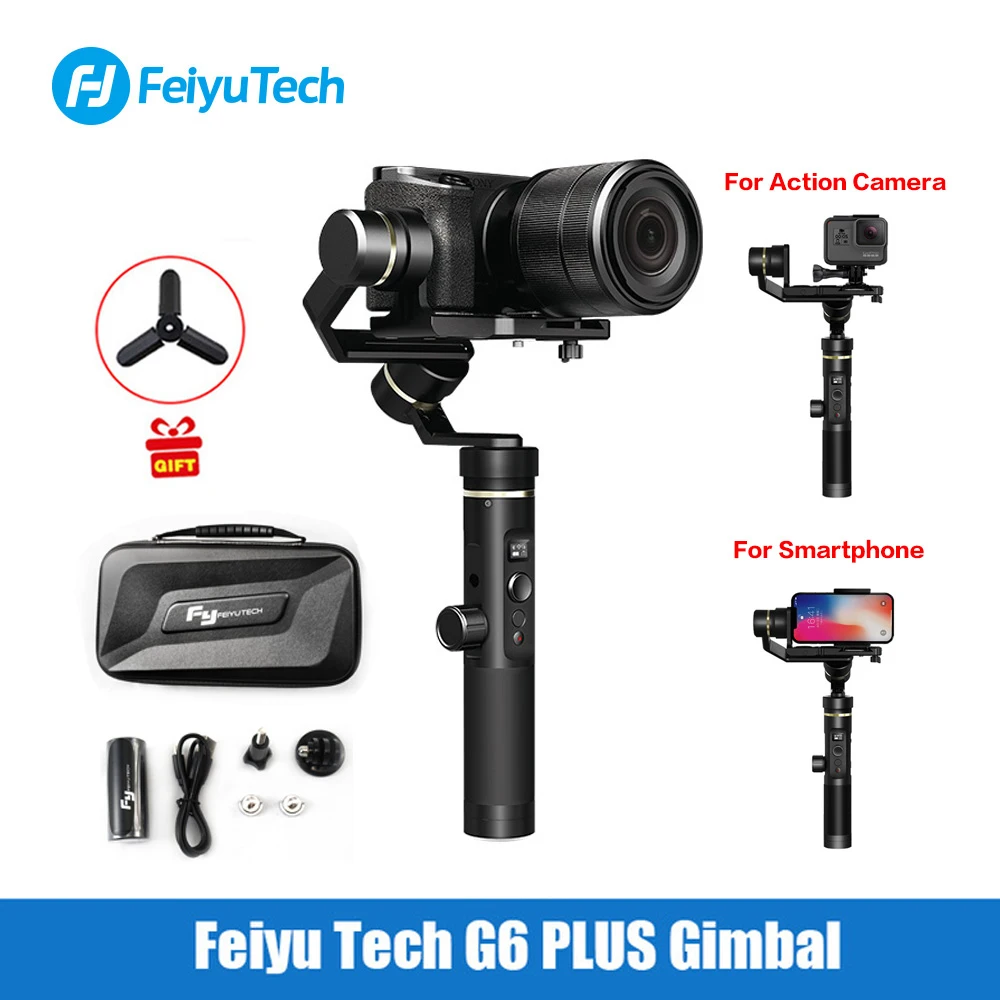 Стабилизатор для смартфона FeiyuTech Feiyu G6 Plus с защитой от брызг Gopro беззеркальной