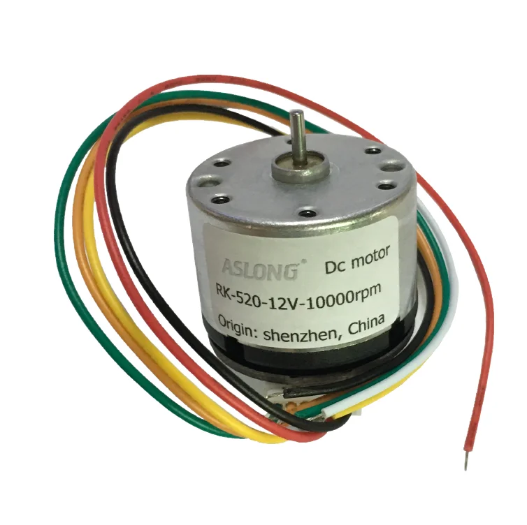 

RK-520 Encoder DC Motor Miniature Motors Disc Wheel Motors High Speed Motors 12V 10000RPM