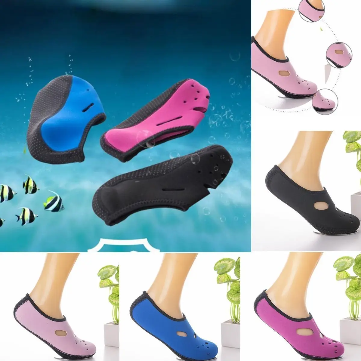 

1 Pair Non-Slip Water Scuba Beach Sea Pool Socks