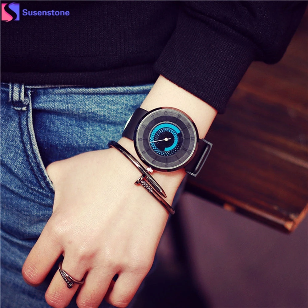 

Original Brand 2016 Fashion Lovers Men Women Silicone Band Quartz Analog Wrist Watch for Women Ladies Lovers Blue White