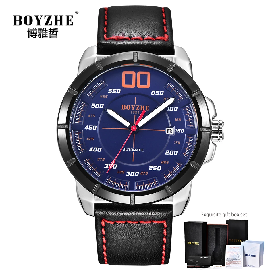 BOYZHE كرونوغراف الميكانيكية ووتش الرجال أزياء للماء سترة رياضية علوية العلامة التجارية رجالي ساعات أوتوماتيكية العسكرية relogio masculino BOYZHE كرونوغراف الميكانيكية ووتش الرجال أزياء للماء سترة رياضية علوية العلامة التجارية رجالي ساعات أوتوماتيكية العسكرية relogio masculino