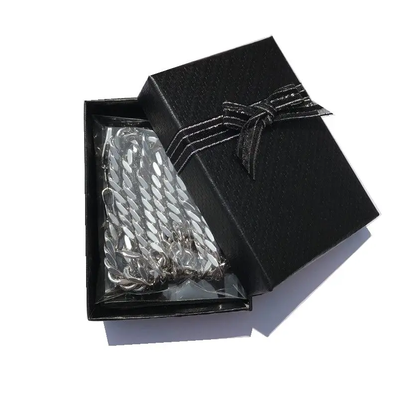 Chunky-Thick-White-Gold-Filled-Solid-Double-Curb-Link-Chain-24-Inches-Mens-Boys-Hip-hop (4)