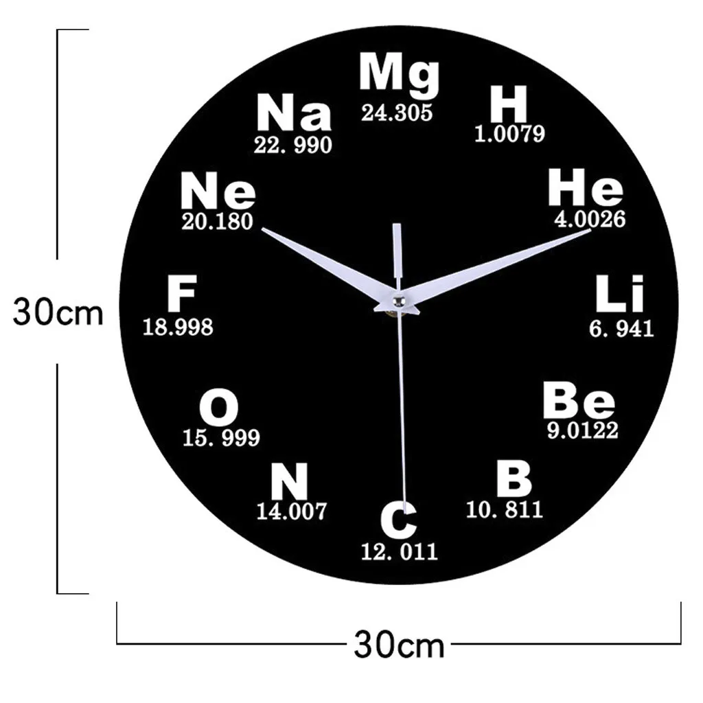 1 шт., химический элемент, таблица, Виниловая пластинка, настенные часы, химия, математика, формула, наука, настенные часы, гик, графический класс
