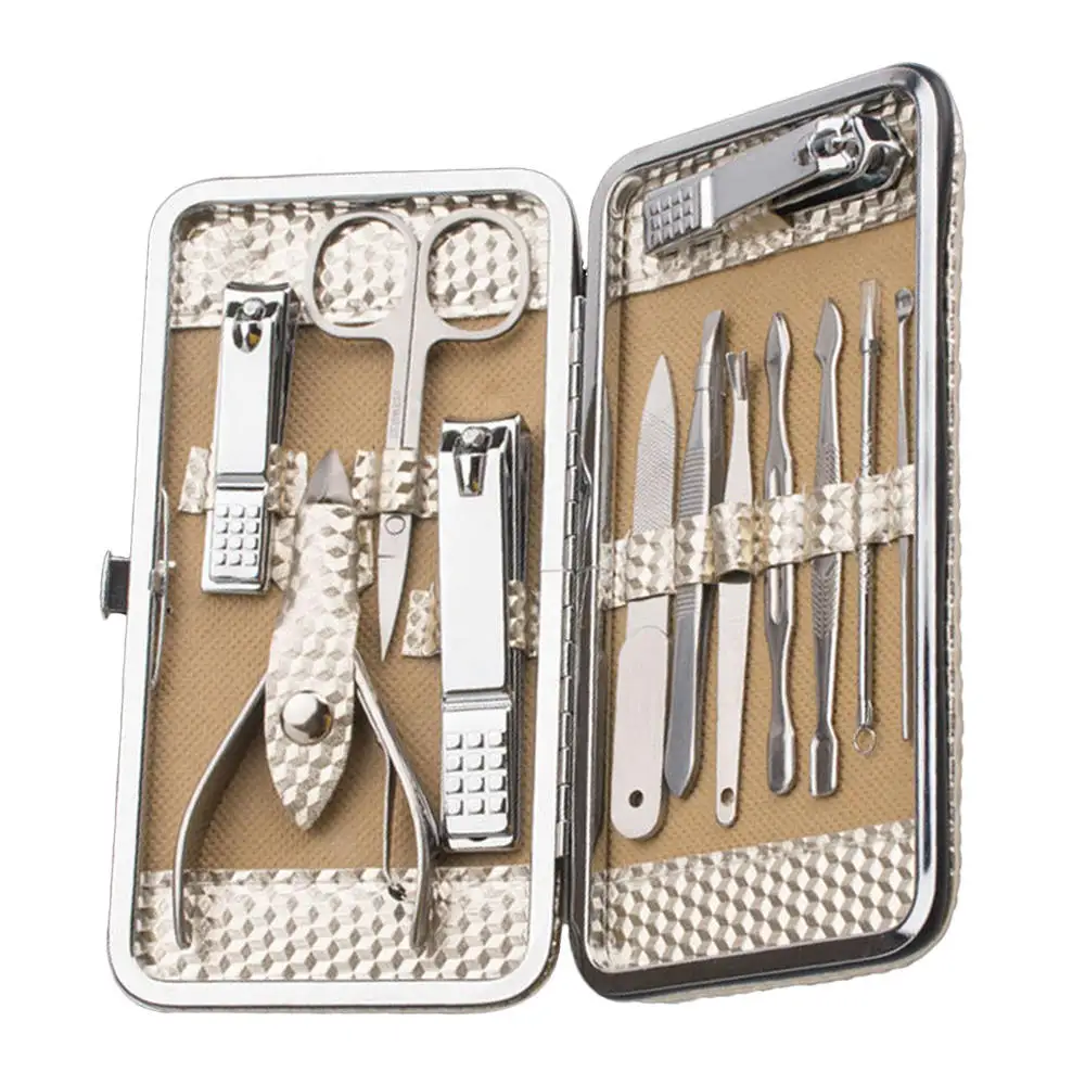 

Nail Clippers Sets 12 Pcs Nail File Sharp Nail Scissors and Clipper Kit High Precisio Stainless Steel Nail Cutter Pedicure Kit