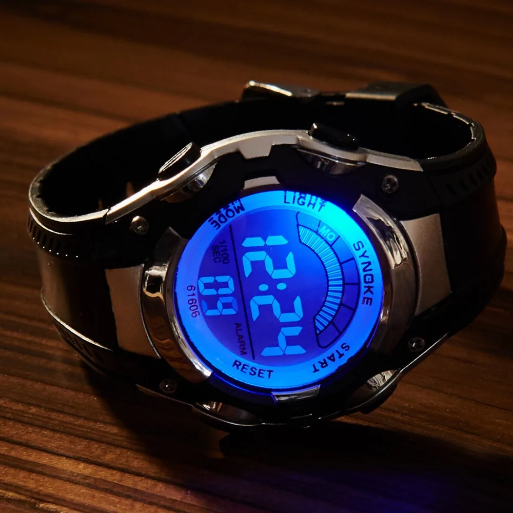 Sport Children Watches Digital Wristwatches Alarm Chrono 30M Waterproof