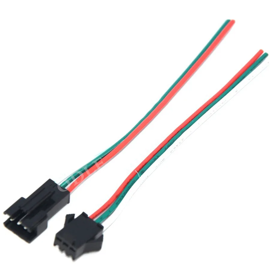 20 Pairs 3 pin jst connector Male & Female plug and socket connecting Cable Wire for WS2811 WS2812B RGB LED Strip-in Connectors from Lights & Lighting on ...