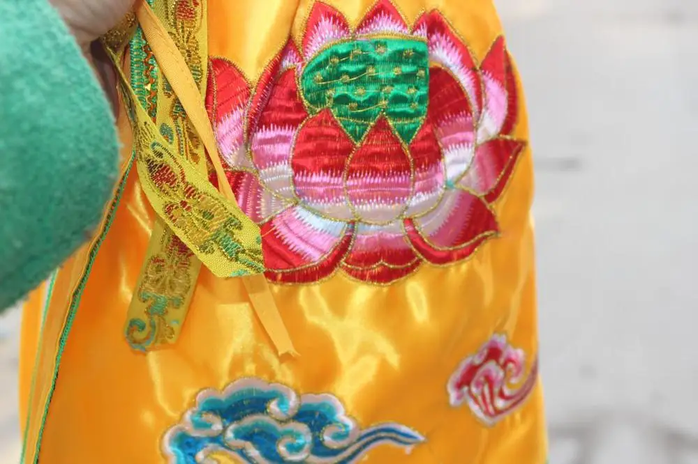Китайская традиционная статуя Будды накидка буддистские лотосы 303540 вышивка бодхисаттвы накидка водяная Лилия халаты украшения