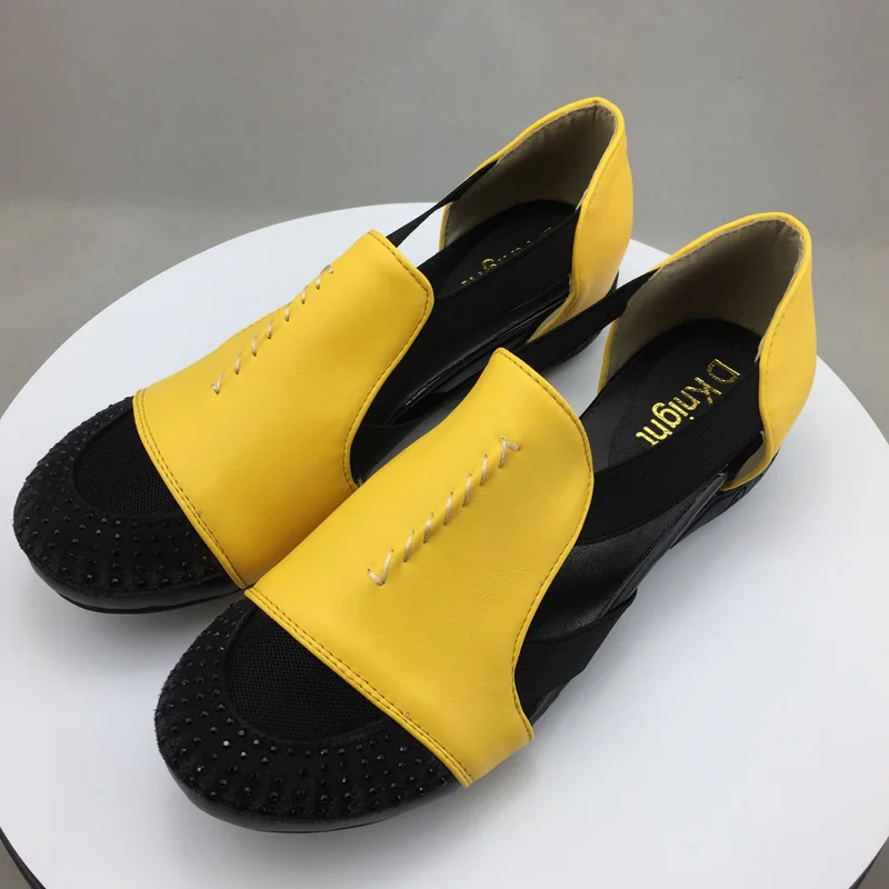 Summer Sandals Women 2018 Lady Yellow Red Shoes Woman Platform Flats Shoes Causal Rhinestone Sandals Roma Female Gladiator Shoes (19)