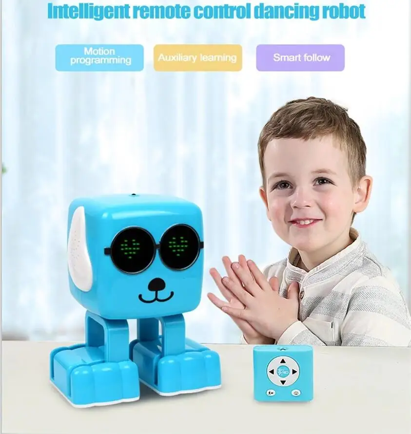 Multi-function Lovely Modeling Intelligent MINI Bluetooth Connection APP Remote Control RC Music Dancing Walking Smart Robot Toy