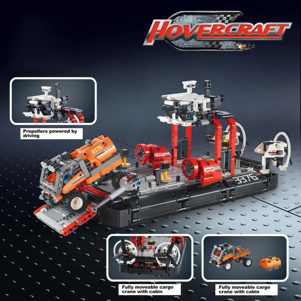 

Compatible Legoeinglys Technic City Airport rescue Hovercraft 911 firefighter Fire engine 1020pcs building blocks bricks toys