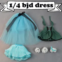 Forturn days только для 1/4 bjd 45 см кукла зеленое платье синяя юбка корсет Лолита Принцесса костюм одежда Белое кружево