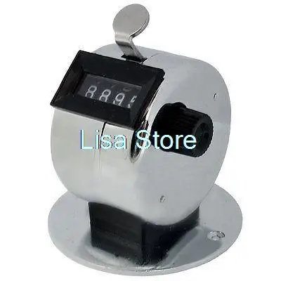

Resettable 4 Digits Number Clicker Metal Hand Tally Counter