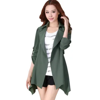 

Women's Autumn Windbreaker Elegant Coat Casual Solid Color Turn down Collar Overcoat Outerwear Coat Trench Belt Slim Tops