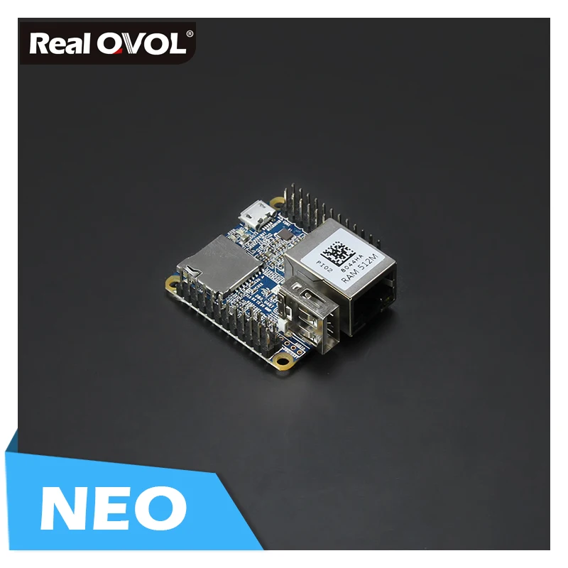 RealQvol FriendlyARM NanoPi NEO 256 M/512 M Allwinner H3 четырехъядерный Cortex-A7(работает под управлением u-boot, Ubuntu-core