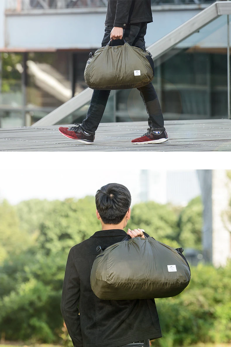 Naturehike Складная 20D Силиконовая Водонепроницаемая сумка, дорожные сумки для кемпинга, унисекс, Ультралегкая сумка на плечо 32L, уличный туристический рюкзак