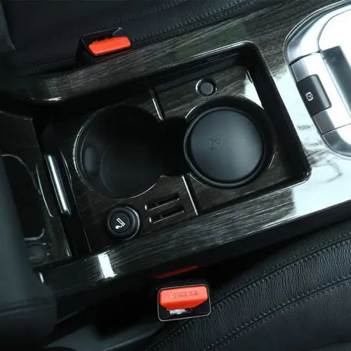

2 PCS Car Accessories Wood Grain Cup Holder Frame Cover For Land Rover Discovery Sport 2015-2017 Car Styling
