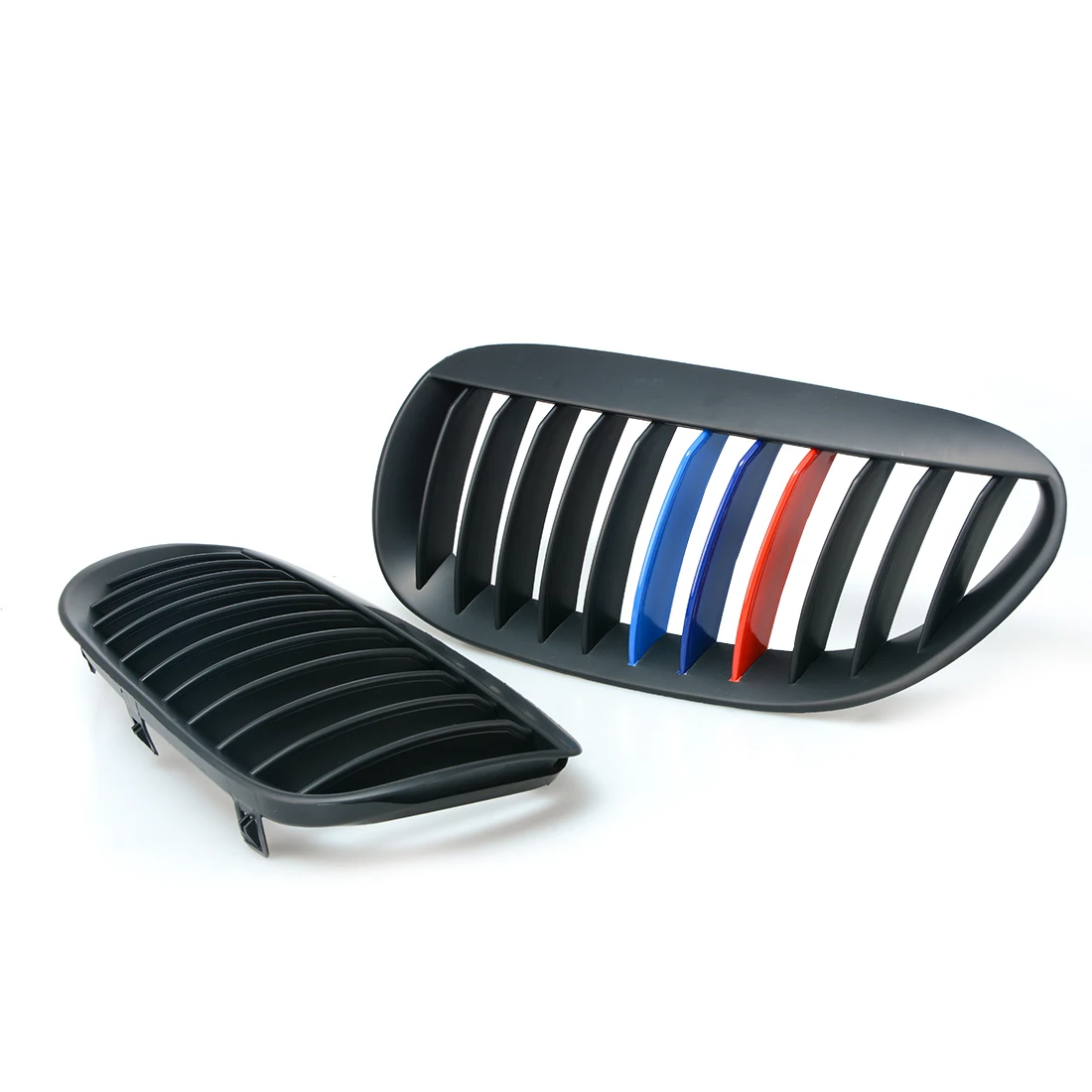 

1 Pair Matte Black M Color Front Kidney Grille Grill For BMW E63 E64 645i 650i M6 Convertible Coupe 2004-2010 Car Grills P8