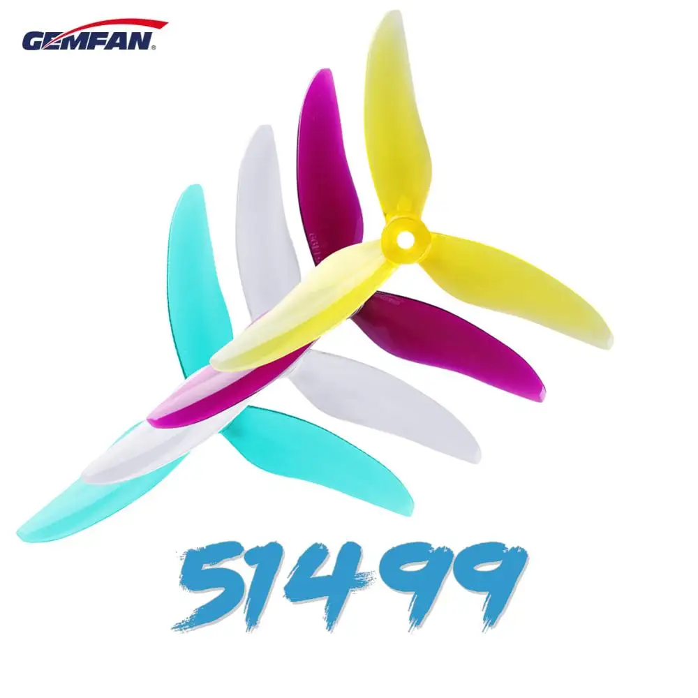 Gemfan Hurrica 51499 5inch tri-blade Propeller Props compatible T-motor F40 Pro/Xing 2207 2208 2306 Brushless motor for FPV RC | Игрушки и